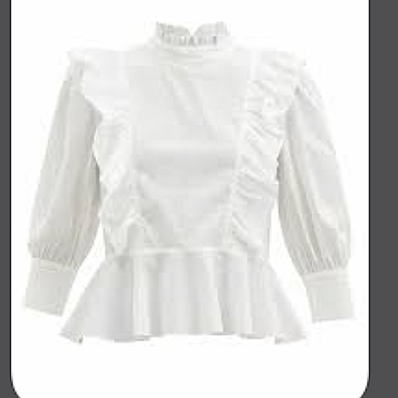 RHODE - Ruffle Trim Blouse - XS - Picture 1 of 4